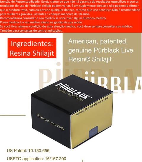 Image of Pürblack Shilajit l Genuíno l Live Resin l Puro Ouro l Shilajit de 5ª Geração de Alta Eficácia l Suplemento Vitamínico Natural l Estimulante Biogênico l 30 gramas