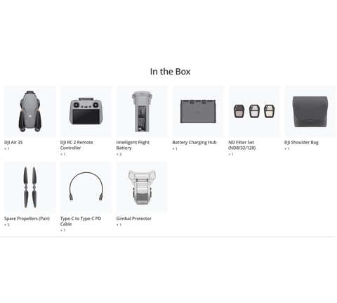 Imagem do DJI Air 3S Fly More Combo Com tela BR , DJI056 ANATEL