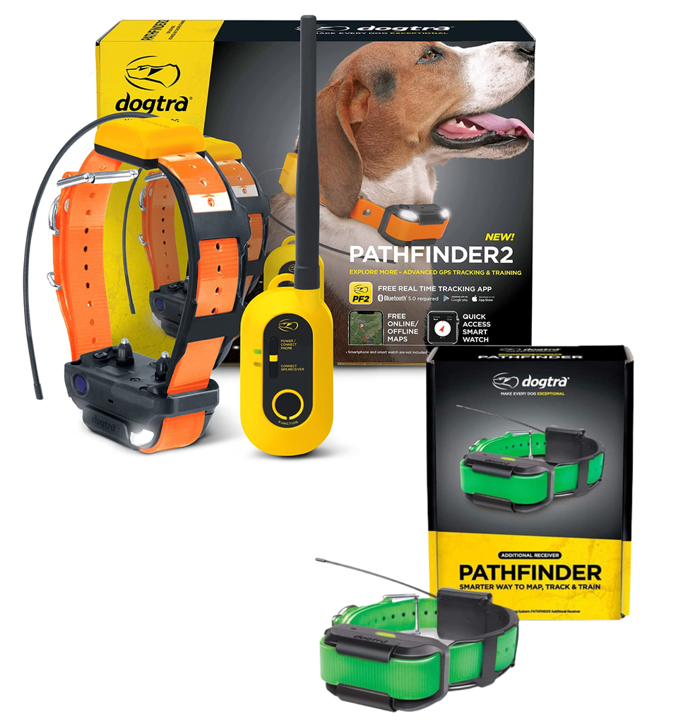 Dogtra Pathfinder 2 para 2 Cães | Com Case de Trasnporte | E-Collar Series GPS Rastrear e Treinar | Cães Acima de 15 Kgs | Pescoços Acima de 30 cms |Alcance de até 14,5 Kms | Expansível para até 21 cães | A prova d'água | Taxa de GPS de Atualização de 2 segundos | Requer Smartphone | Sem taxa de assinatura | Mapa de satélite gratuito e OFFLINE | Não Requer Sinal de Celular - comprar online