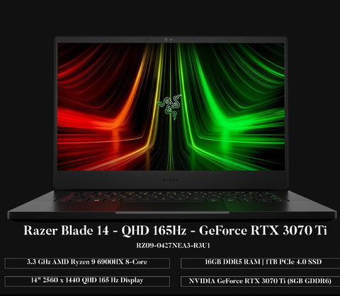 Razer® 14" l Razer® Blade 14 Gaming Laptop, 16GB RAM | 1TB 4.0 SSD , RZ09-0427NEA3-R3U1 en internet