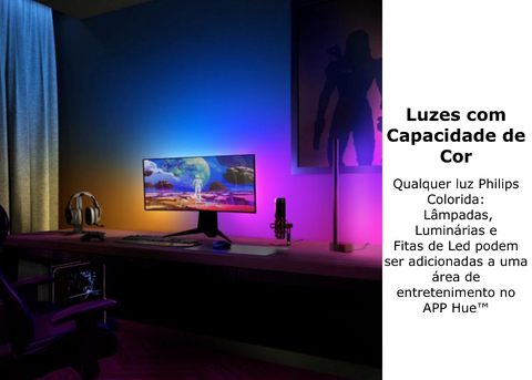 Imagem do Philips Hue Play Gradient Lightstrip l Fita de LED Para Monitores PC e Mac 24" até 27"