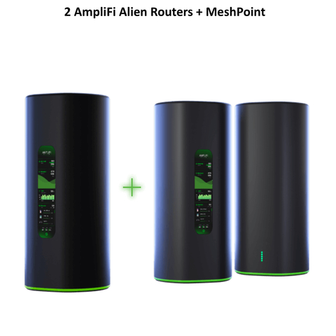 Ubiquiti Amplifi Alien Tri-Band WiFi6 Gigabit Router l Sistema WiFi6 Mesh l Tela Touchscreen l 4 portas Gigabit Ethernet l VPN integrada l Tecnologia Teleport l Sistema Mesh escalável l Ativado para Uso Doméstico ou Comercial l Cobertura de até 1.120 m² on internet