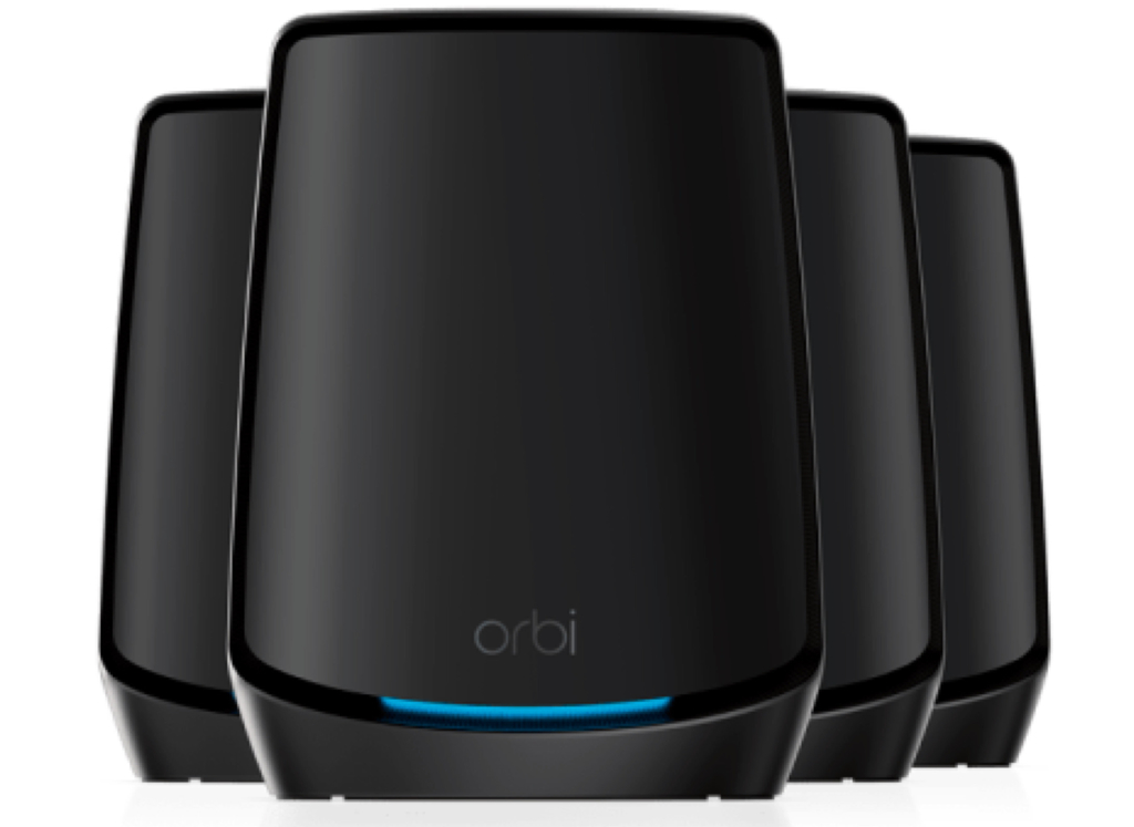 NETGEAR Orbi 860 Series Tri-Band WiFi 6 Mesh System, RBK864SB , 6 Gbps, 10 Gig Port 1.000m²