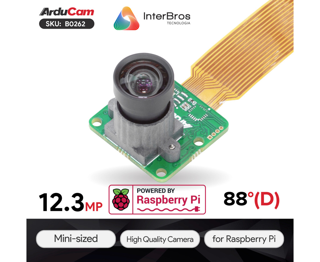 Arducam 12MP 477P Mini High Quality Camera Module , for Raspberry Pi and Pi zero , B0262 - comprar online