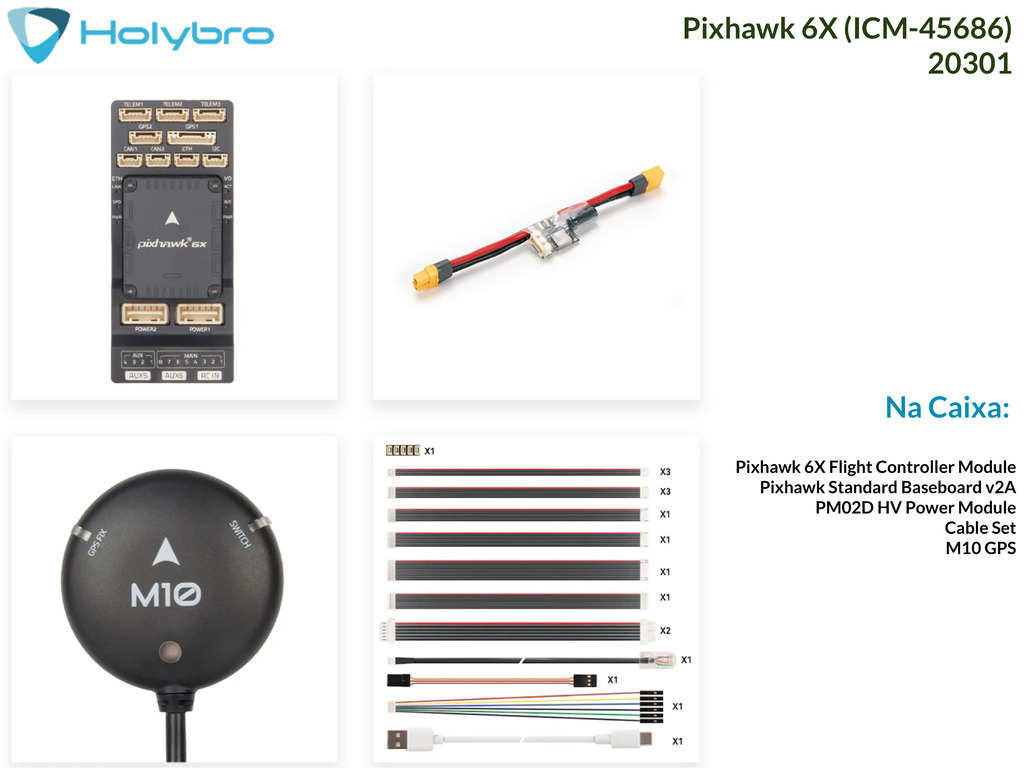 Holybro Pixhawk 6X (ICM-45686) + GPS + Power , 20315 , 20314 , 20301 , 20302 , 20296 , 20297 - tienda online