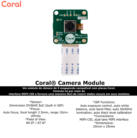 Coral Dev Board 1GB RAM + Coral Camera Module on internet