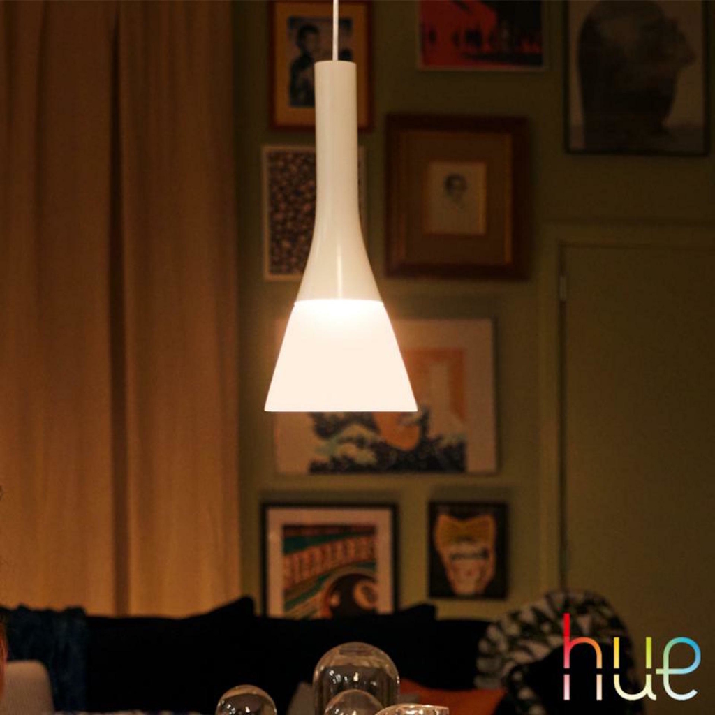 Philips Hue White Ambiance Explore l Smart LED Pendant l Luminária Inteligente Pendente l Alto Fluxo Luminoso de até 2.400 lumen l Copas, Cozinhas, Sala de Jantar, Escritório, Cabeceira l Compatível com Alexa, Apple Homekit & Google Assistant l Requer Hue Bridge na internet