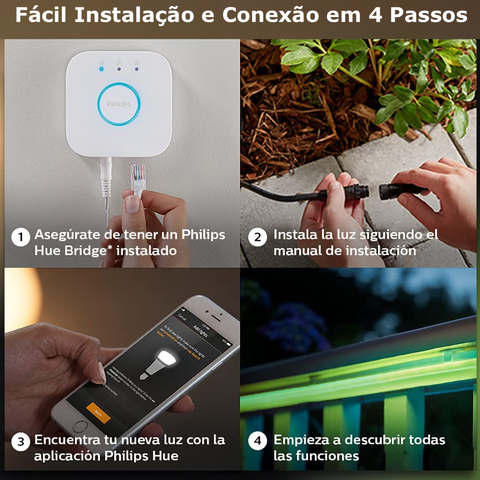 Philips Hue White & Color Ambiance Outdoor Smart LightStrip l Fita de Led Outdoor 2 mts l 2ª Geração l + Sensor de Movimento l Fluxo Luminoso 850 lumen l Compatível com a Alexa, Apple Homekit & Google Assistant | Requer Hue Bridge - Loja do Jangão - InterBros