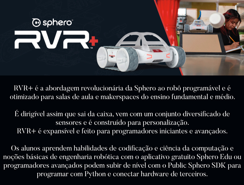 Sphero RVR+: carro robô programável para iniciantes, programadores e inventores | Personalizável e expansível | Aprenda codificação e ciência da computação | Compatível com Micro:bit e Raspberry Pi - comprar online