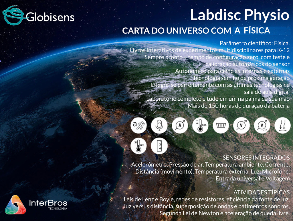 Globisens Labdisc Physio (Física) , Educacional , Boxlight LD12-PHY - Loja do Jangão - InterBros