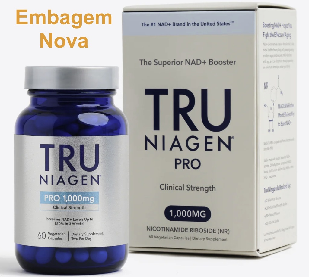Tru Niagen Pro 1,000mg , Potencialize sua Energia Celular e Longevidade