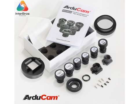 Arducam M12 Lens Kit 6 for Raspberry Pi High Quality IMX477 Camera, LK003 - Loja do Jangão - InterBros