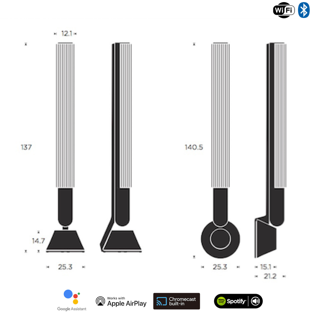 Bang & Olufsen Beolab 28 l Light Oak l Wireless Stereo Speakers for Home Cinema l Som Estéreo de Grau de Estúdio l Aparências Elegantes l Grave Poderoso l 1.250 Watts l Wi-Fi & Bluetooth l Chromecast & Google Assistant Integrados l Compatível com Apple 2 & Spotify Connect l Recomendado para áreas de 15m² até 50m²