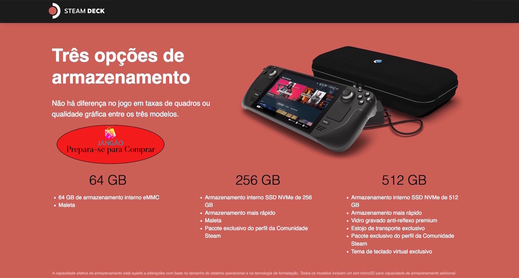 Valve Handheld Steam Deck l 256GB NVMe SSD l 7" Touchscreen l All-in-one portable PC gaming l Full-featured gaming PC l PC Gamer Portátil l Recursos completos de PC l O portátil para jogos mais poderoso e completo do mundo l O dispositivo gamer mais esperado dos últimos anos en internet