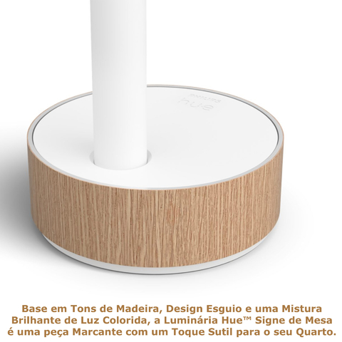 Philips Hue White & Color Ambiance Gradient Signe Oak Wood-Toned Table Lamp 2ª Geração - comprar online