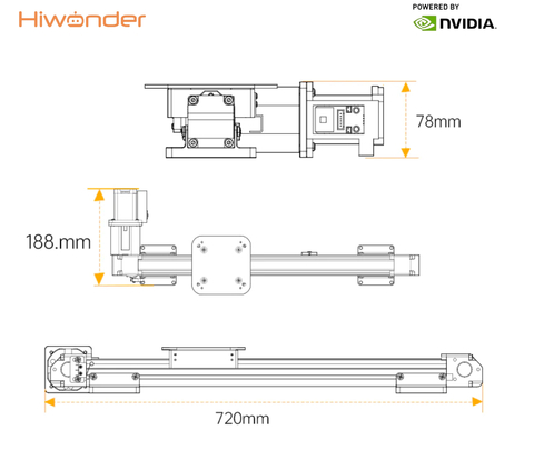 Hiwonder JetMax Advanced Kit NVIDIA JETSON NANO Robot Arm Open Source Vision Recognition Program Robot with Electric Sliding Rail Support ROS Python na internet