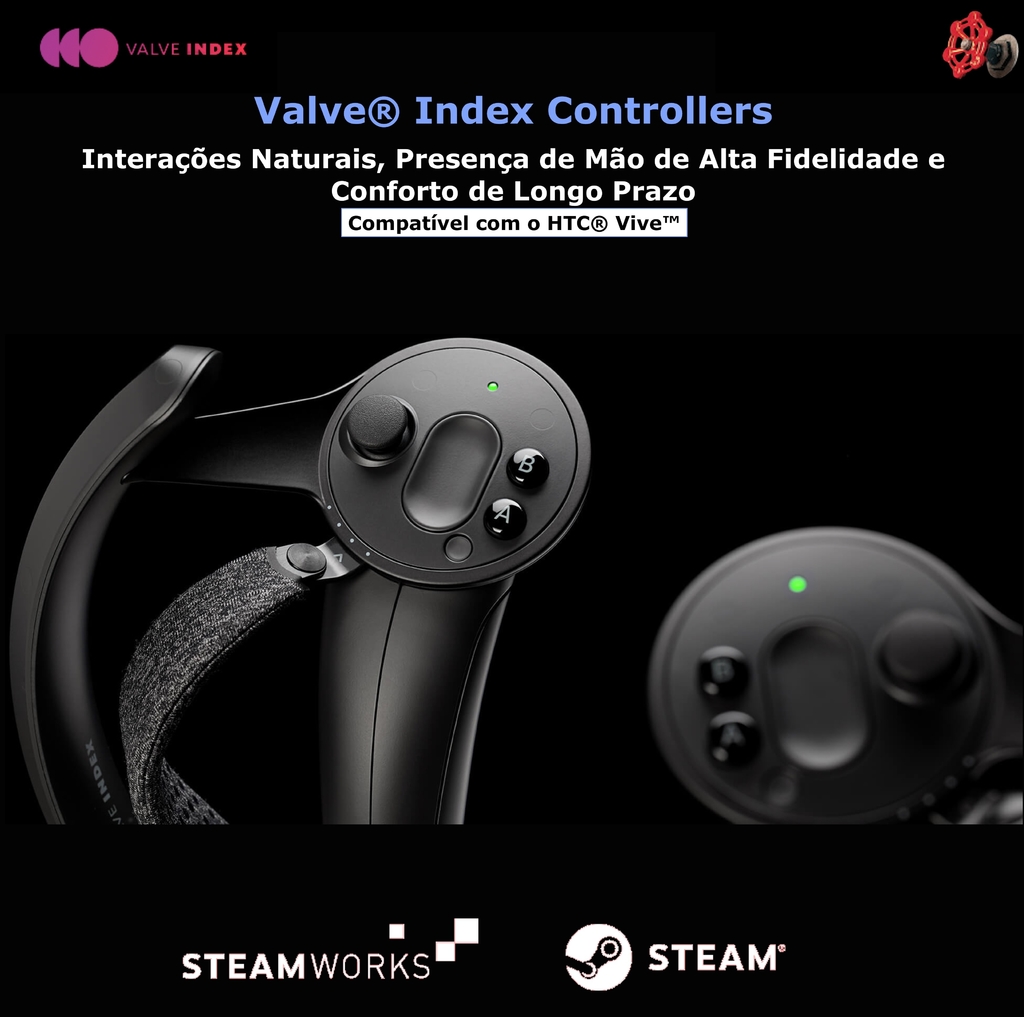 Imagem do HTC VIVE Pro Eye VR Headset l Somente o Headset l + VALVE INDEX Controllers l 99HAPT005-00