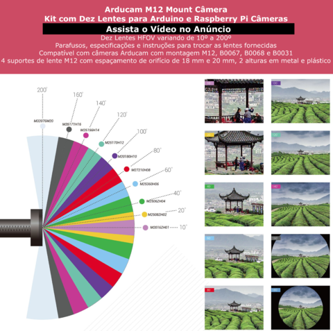 Raspberry Pi High Quality Câmera , Sensor Sony IMX477 de 12,3 megapixels , + 10 Lentes 10°- 200° - loja online