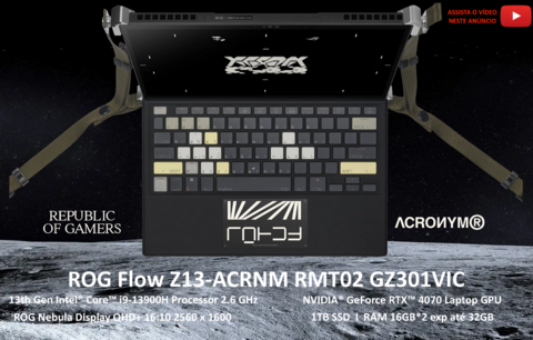 ASUS ROG FLOW Z13 ACRNM LAPTOP TABLET NVIDIA GEFORCE RTX4070 GZ301VIC-RMT02 - buy online