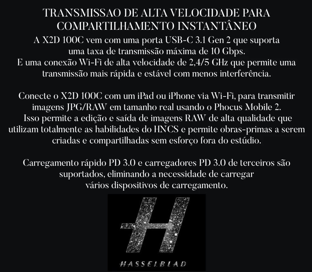 Imagem do Hasselblad X2D 100C Medium Format Mirrorless High End Camera