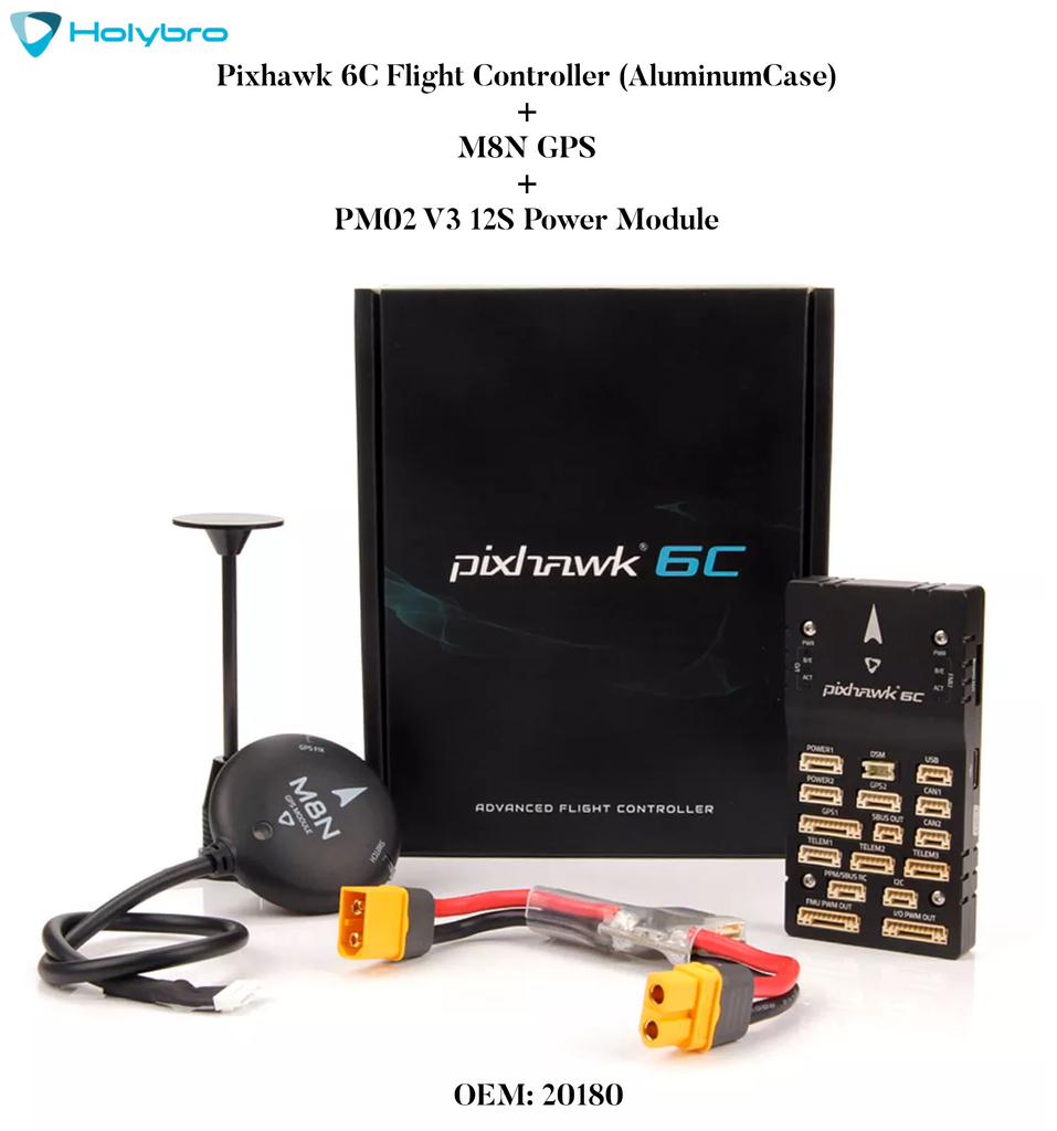 Holybro Pixhawk 6C | Case de Alumínio | Controlador de Voo de Drones | 20179 l 20180 l 20181 l 20182 l Escolha seu Kit - comprar online