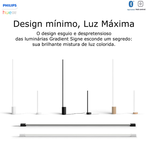 Philips Hue White & Color Ambiance Gradient Floor Signe + Philips Hue Play Gradient Light Tube Large TVs de 60" e Maiores - comprar online