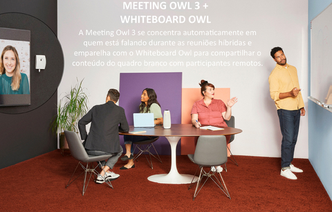 Owl Labs MEETING OWL 3 360° 1080p + WHITEBOARD OWL Câmera de Lousa , Sistema de Videoconferência Inteligente - buy online