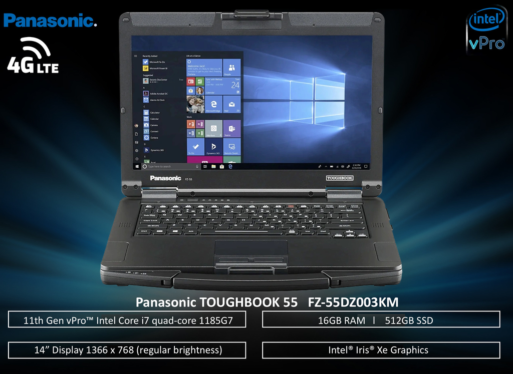 Panasonic TOUGHBOOK 55 14" Semi-Rugged Laptop , 16GB, 512GB SSD, FZ-55DZ003KM - comprar online