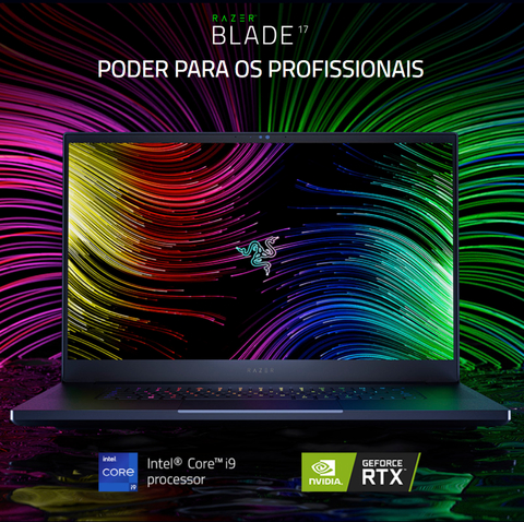 Razer 17.3" l Razer Blade 17 Gaming Laptop l 1.8 GHz Intel Core i9 14-Core (12th Gen) l 4K IPS-Grade l 17.3" 3840 x 2160 UHD 144 Hz Display l 32GB DDR5 RAM | 1TB PCIe 4.0 SSD l NVIDIA GeForce RTX 3080 Ti (16GB GDDR6) l RZ09-0423PEF3-R3U - Loja do Jangão - InterBros