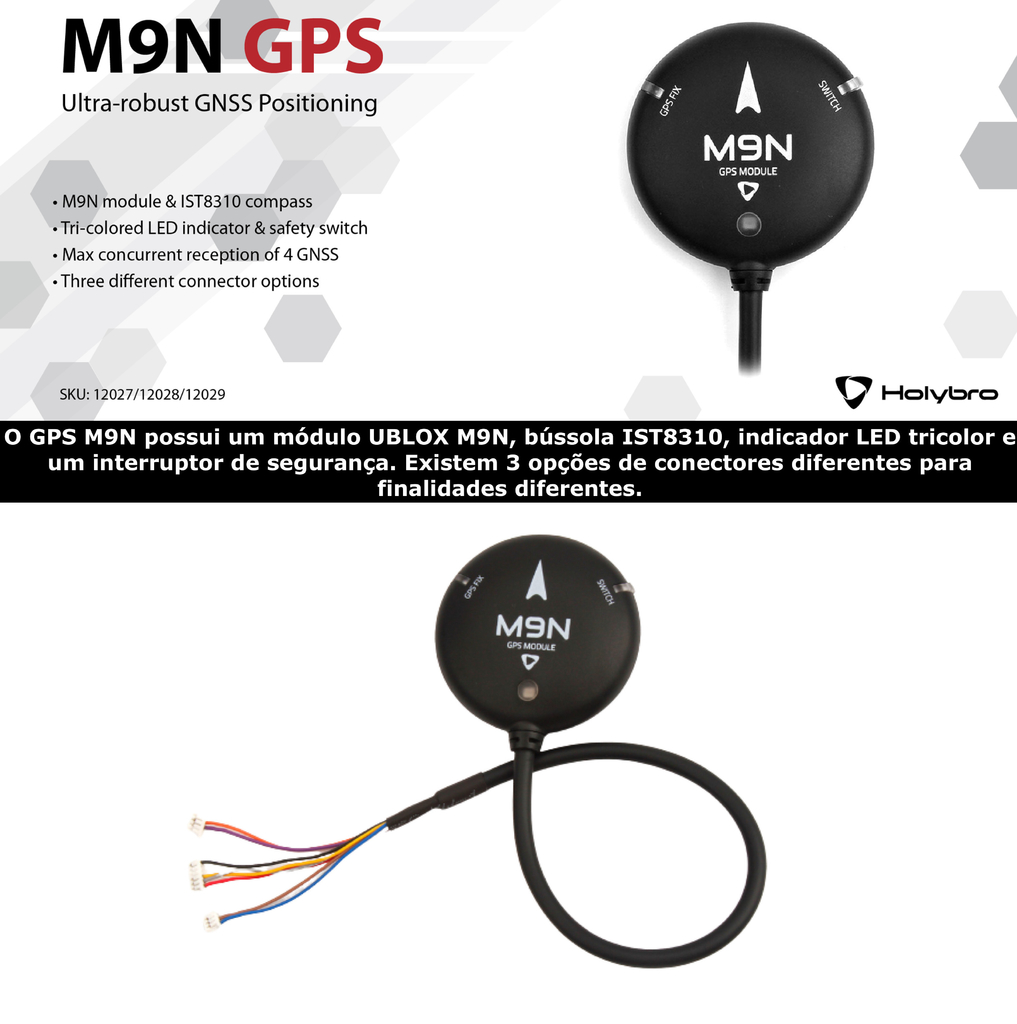 Holybro Pixhawk 6X l Sistema de Voo & GPS l Controlador de voo modular l UAVs & Drones l 11053 l 18062 l 18074 l 18066 l 18078 l 20172 l 20173 l 20295 l 20175 l Escolha seu Kit - buy online