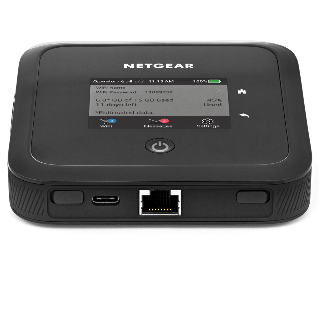 Image of Netgear Nighthawk M5 5G WiFi 6 Mobile Router Unlocked l Hotspot Roteador Móvel | Ultrarrápido 5G | Desbloqueado para todas as Operadoras | Conecta até 32 Dispositivos Sim card não incluído l Conecta até 32 Dispositivos l Ativado para Uso Doméstico ou Comercial l Bateria Adicional e Antena opcional também disponíveis