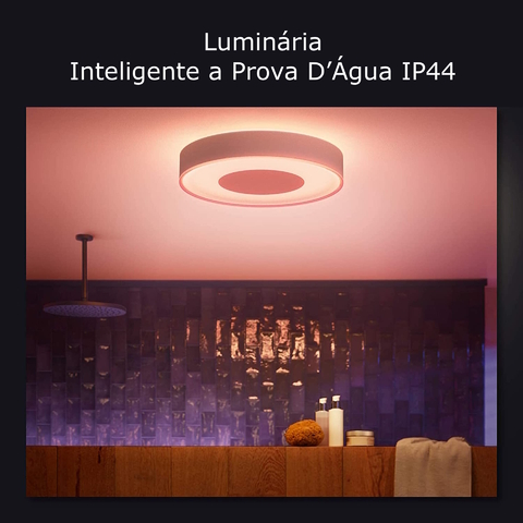 Philips Hue White & Color Ambiance Xamento Large l Bathroom Smart Ceiling l Luminária de Teto Inteligente Grande l Feita para Banheiros l A Prova D' Água l WiFi e Bluetooth l Alto Fluxo Luminoso 3.700 lumen l LED Integrado l Compatível com Alexa, Apple Homekit & Google Assistant l Requer Hue(TM) Bridge - comprar online