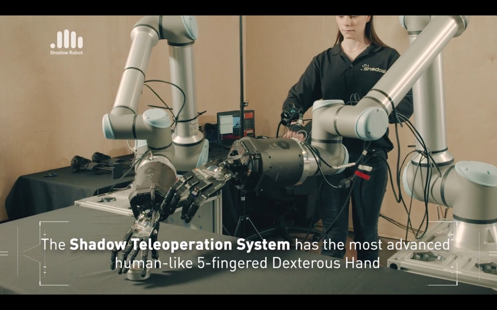 Imagem do Shadow Robot Teleoperation System , Sistema de Teleoperação Tátil