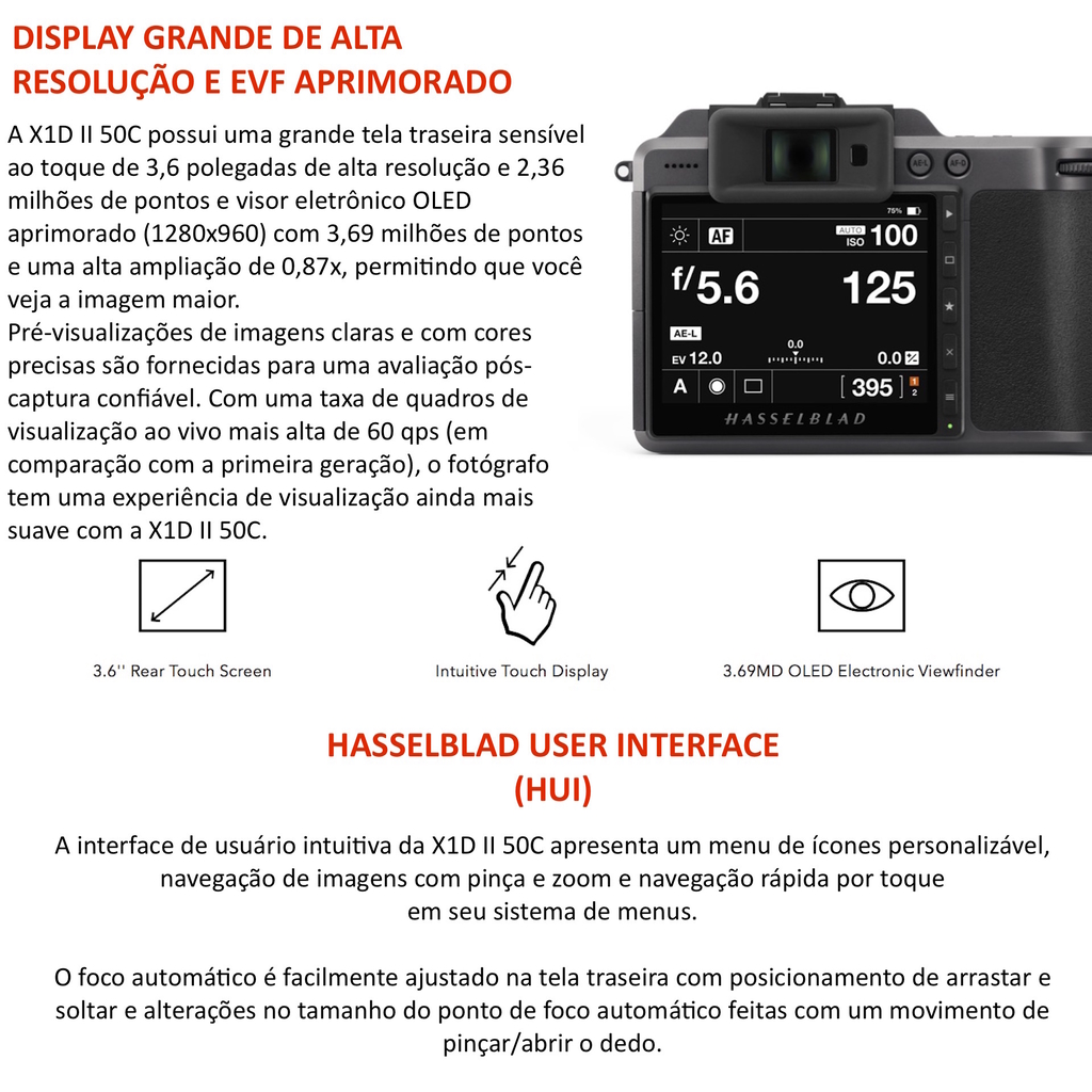 Hasselblad X1D II 50C Medium Format Mirrorless High End Camera 2ª Geração on internet