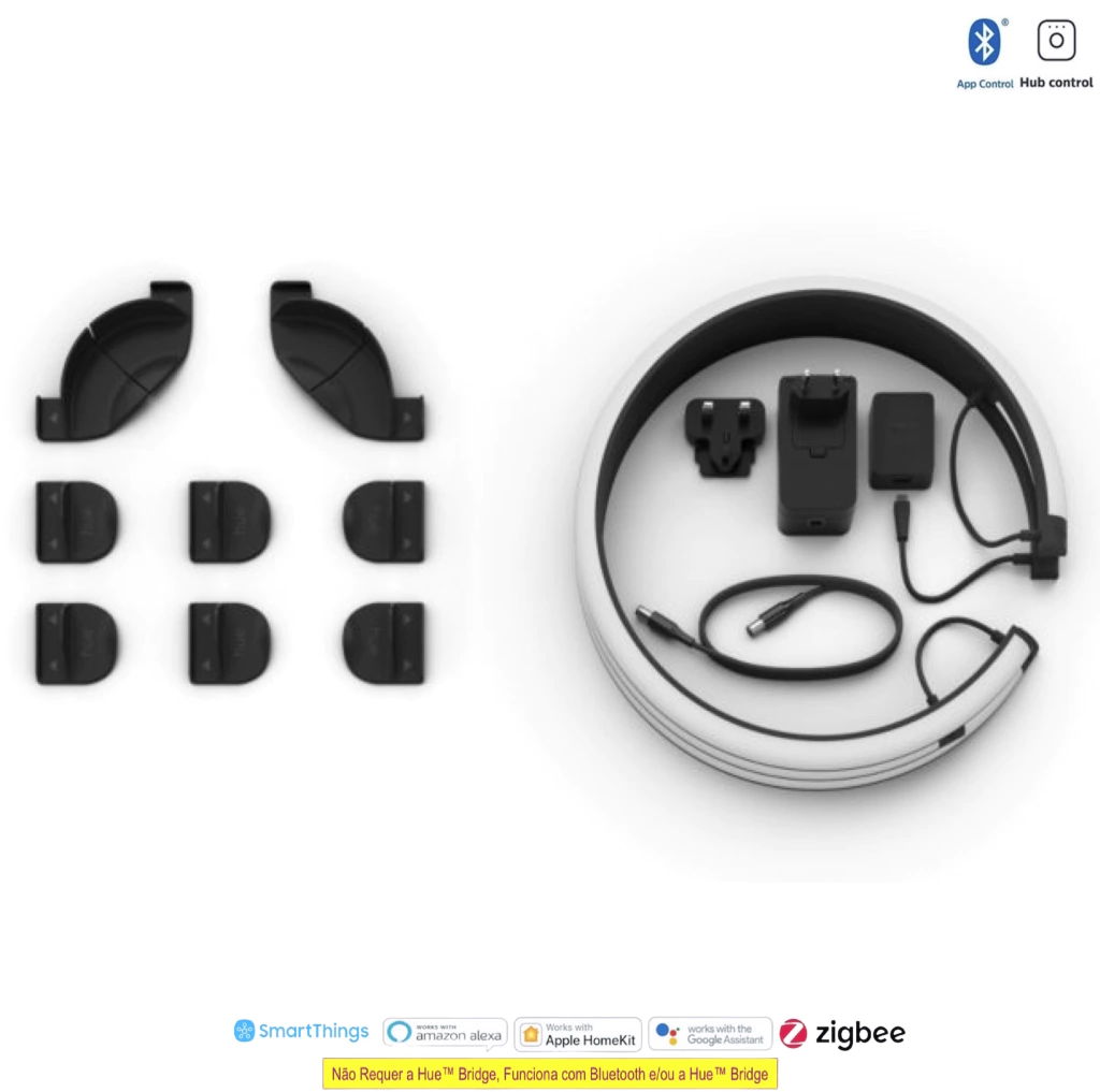 Philips Hue Play Gradient Lightstrip Fita de LED Kit Para 3 Monitores PC ou Mac 24" até 27" - tienda online