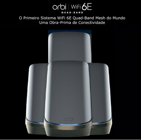 Netgear Orbi 900 Series Quad-Band l WiFi 6e Mesh 10.8Gbps RBKE964 , RBKE963, RBKE962, RBSE960, Até 200 Dispositivos en internet