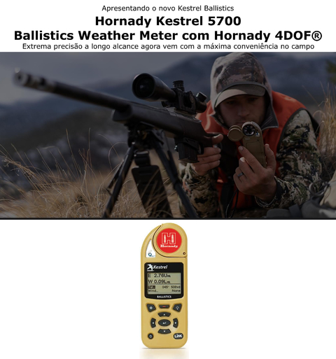 Kestrel 5700 Ballistics Weather Meter with Hornady 4DOF Bluetooth , Balístico , 0857HLSND - comprar online