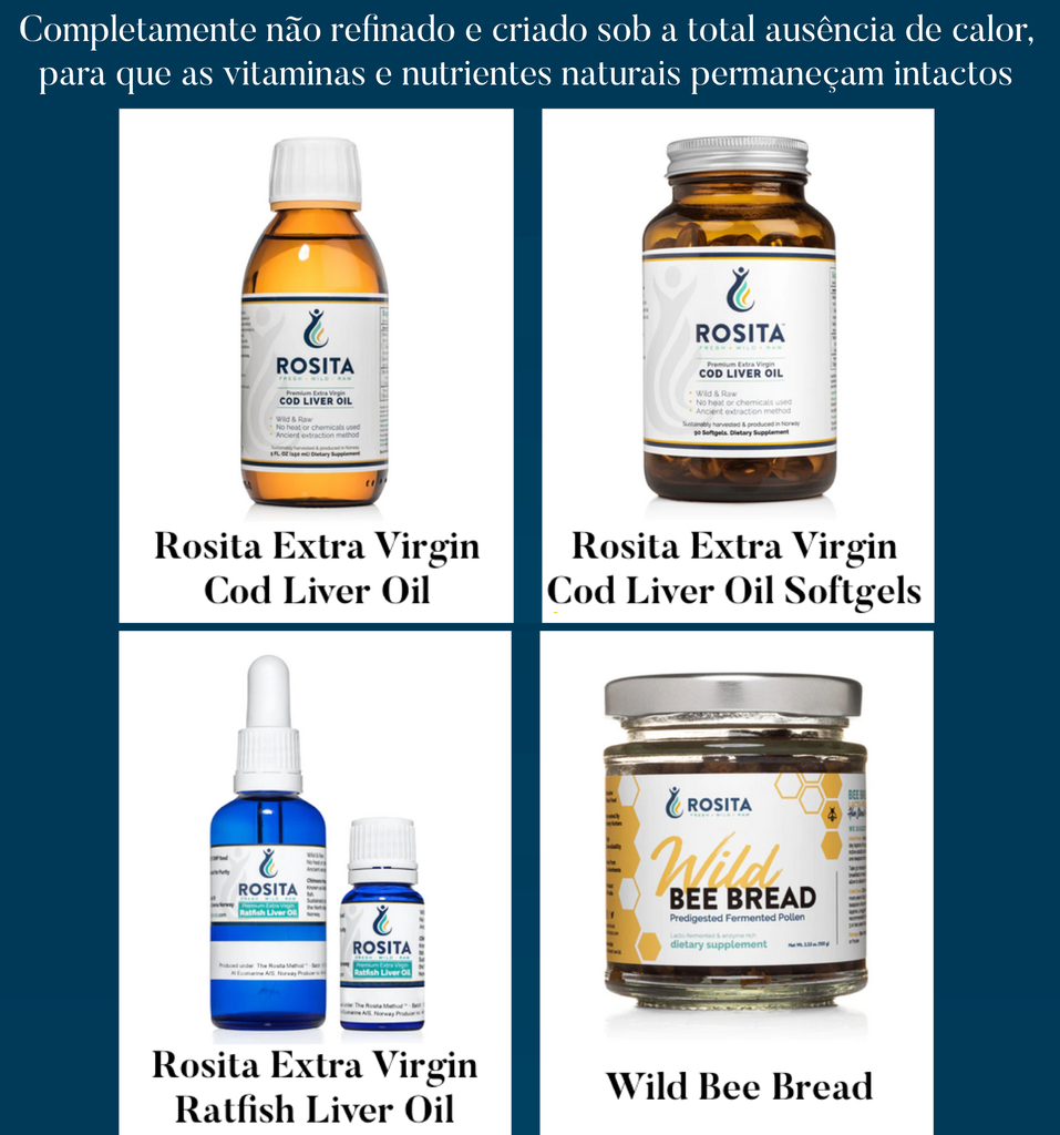 Rosita Extra Virgin Cod Liver Oil Softgels, Suplemento Alimentar Premium, Puro Óleo Extra Virgem de Fígado de Bacalhau, Made in Noruega