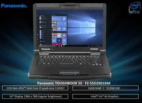 Panasonic TOUGHBOOK 55 14" Semi-Rugged Laptop , 16GB, 512GB SSD, FZ-55D2601KM *** DESCONTINUADO *** - comprar online