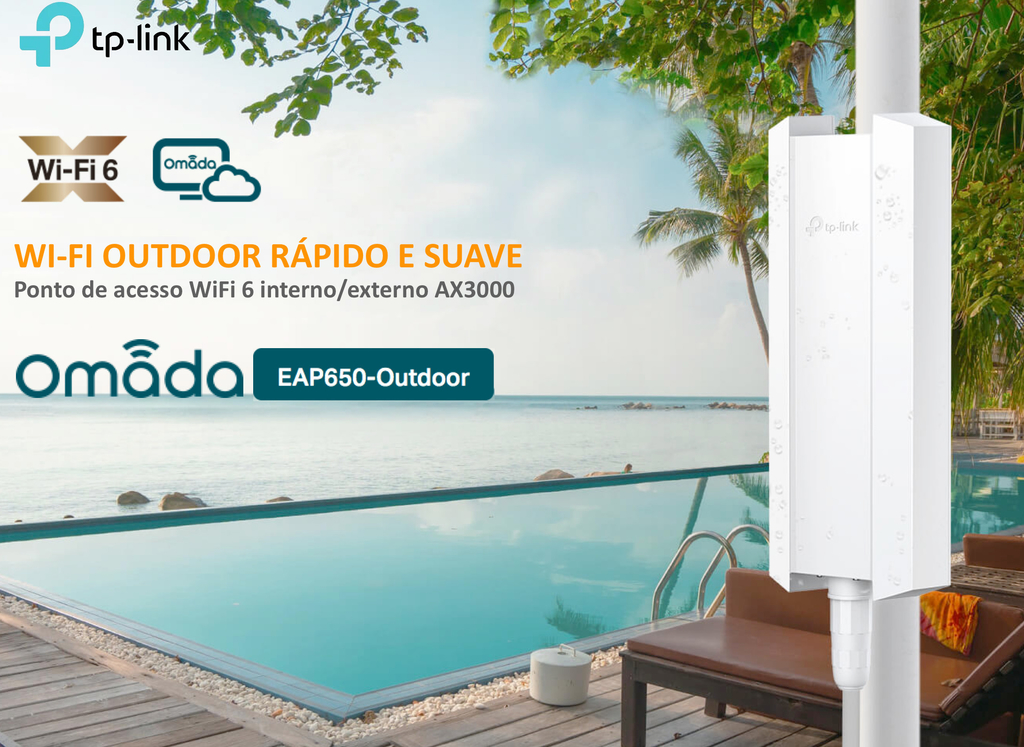 TP-Link EAP650 Mesh Outdoor Omada True WiFi6 AX3000 Gigabit IP67 , Pronto para uso comercial, Alcance de até 300 mts - buy online