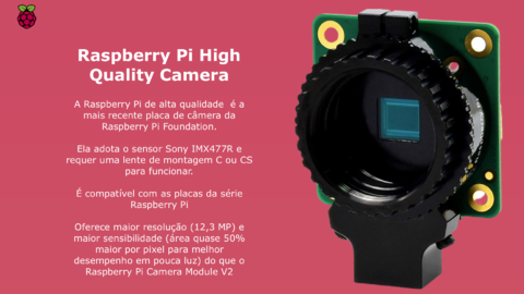 Raspberry Pi High Quality Câmera ,Sensor Sony IMX477 de 12,3 megapixels, + Lente 6mm - comprar online