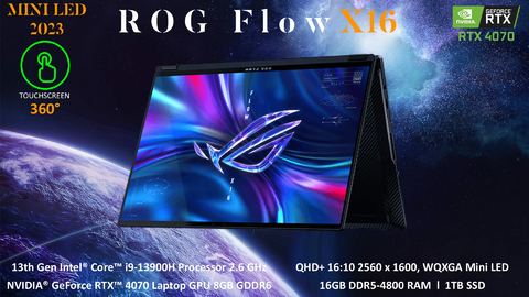 ASUS ROG Flow X16 (2023) Laptop Tablet GV601VI-CS94 en internet