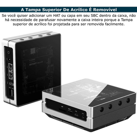 Seeed Studio re_Computer Case | Compatível para SBCs populares, incluindo ODYSSEY-X86J4105, Raspberry Pi, BeagleBone, Jetson Nano e NX | Estrutura Empilhável | Tampa removível de Acrílico - tienda online