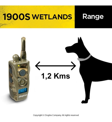 Dogtra 1900S Wetlands | Camuflagem Aquática | Cães Acima de 16 Kgs | Sistema de ALTA PERFORMANCE | Treinamento para CAÇA | Sistema com Colar Ergonômico de Treinamento Remoto | Alcance de até 1,2 Kms | IPX9K A Prova D' Água |