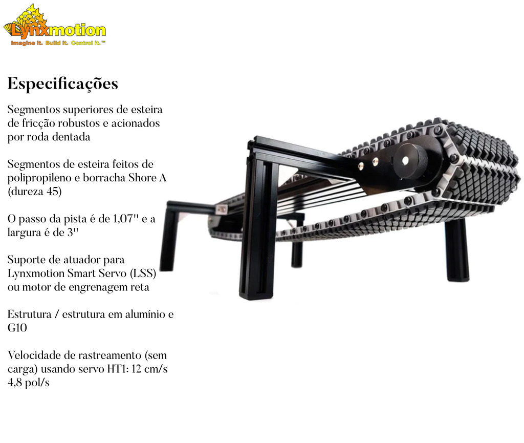 Lynxmotion SES-V2 Conveyor HD Kit , Esteira Transportadora - loja online