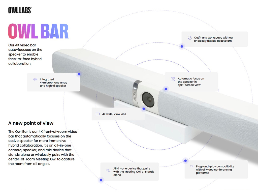 Owl Labs Meeting Owl 4+ & Owl Bar on internet