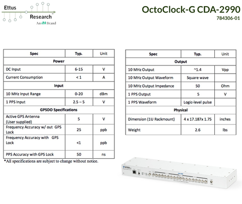 ETTUS RESEARCH OctoClock-G CDA-2990 , 784306-01 on internet