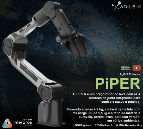 Agilex Robotis PiPER , 1.5Kg Payload , 626mm , Alcance 0.1mm on internet