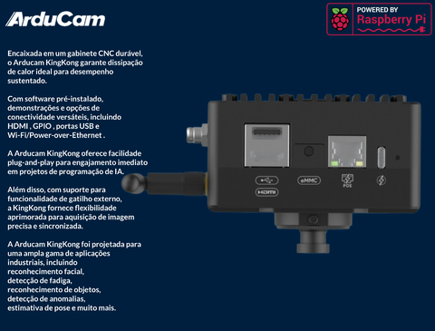 Arducam KingKong, All-in-one Raspberry Pi CM4 AI Camera Kit , B0507 na internet