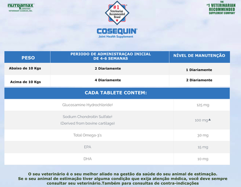 Cosequin + Omega3 60 Tabletes Macios Gatos na internet